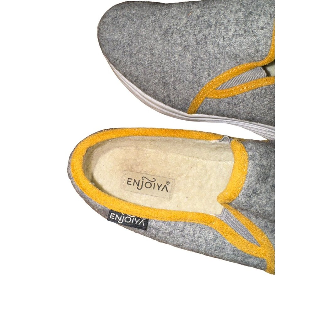 Enjoiya Felt Upper Heather Gray Slip-on Shoes Men Size  8.5 - Picture 6 of 9